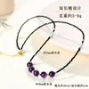 Collar Clavícula de Espinela Negra y Amatista, Moderno para el Trabajo, Ajustable, Diseño Original, Nuevo Collar Popular para Mujer en Línea