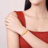 Pulsera Zodiacal de Oro y Plata Tres en Uno Pulsera Femenina del Año del Serpiente Pulsera de Cuerda Roja Ajustable para Pareja