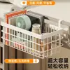 Esenciales para dormitorio: cesta colgante de mesita de noche, estante de almacenamiento para cabecera de cama, solución de almacenamiento de gran capacidad sin perforaciones para dormitorios en literas para snacks