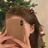 Tocado elegante de terciopelo negro con forma de diamante cuadrado de estilo coreano, con ocho palabras, pequeño clip de flequillo lateral, accesorios para el cabello de otoño e invierno para mujer
