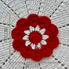 Posavasos de Ramo de Rosas Hecho a Mano Terminado Crochet de Lana Cambio de Taza Ramo de Mano Regalo Creativo Posavasos de Flor Tejida