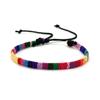 Pulsera Tejida de Estilo Étnico de Color Transfronterizo Simple Europeo y Americano, Estilo Bohemio, Cuerda de Mano de la Amistad Simple para Combinar con Todo, Joyería