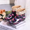 Botas de Lluvia, Zapatos de Agua de Caña Corta, Botas de Lluvia, de Caña Baja, Modernos y Versátiles, Cubiertas de Terciopelo Plus, Tela de Cristal Floral Impermeable, Zapatos de Goma para Trabajar en la Cocina