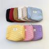 Saco de armazenamento acolchoado com tema de coelho MAY para travessia de fronteira, bolsa de cosméticos de grande capacidade, bolsa de mão, bolsa de higiene pessoal portátil para mulheres