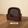 Plato cenicero de imitación madera retro, plato de almacenamiento de plástico para mesa de comedor del hogar, plato para aperitivos, semillas de melón, frutas secas, plato de frutas, plato para huesos