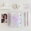 Álbum de Fotos Folha Solta A7 Elefantinho em Forma de Coração, Álbum Folha Solta Guka para Armazenamento de Ídolos, Álbum de Cartões para Fotos Polaroid e Nail Art da Cultura de Fãs