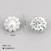 Botones Redondos de Perla y Flor, Botones Pequeños Exquisitos Estilo Chanel, Botones de Pedrería para Camisas de Primavera y Verano, Accesorios DIY