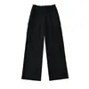 Pantalones cargo negros para mujer, verano 2026, pantalones de senderismo con cordón, de cintura alta, adelgazantes, para petite, holgados, pantalones de pierna recta estrecha