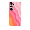 Fondo Rosa con Rayas Degradadas Transfronterizo Adecuado para Película Apple 17Promax Funda de Teléfono Dos en Uno Personalizada 16/15Plus