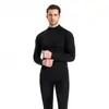 Capa base térmica para hombre, cuello medio-alto, forro polar cepillado por ambos lados, top cálido, camiseta de manga larga de invierno, ropa interior de otoño
