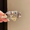 Estilo Luxo Leve Pulseira de Coração Esmaltado com Strass e Libélula de Cristal Pulseira Doce com Personalidade de Nicho Joia de Mão com Sensação de Luxo Leve e de Alta Qualidade