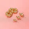 Anillo Doble Esférico Brillante de Plata de Ley S925 Hebilla Magnética Hebilla de Succión Magnética Hebilla de Perla Hebilla de Conexión para Pulsera Collar DIY