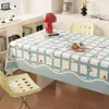 Toalha de Mesa Estilo Desenho Animado para Instagram, Impermeável e à Prova de Óleo, Protetor de Mesa Ambiente de Luxo Leve 2026, Toalha de Mesa Retangular para Mesa de Centro