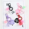 Llavero de Oso diy Colgante de Llavero Hecho a Mano para Colgar Funda de Teléfono Oso de Amor Estrella de Cinco Puntas