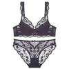 Ropa Interior Francesa Transfronteriza Puro Deseo Encaje Fino Ropa Interior Sexy Aros de Acero Suaves Pecho Pequeño Gran Recolección Traje de Sujetador