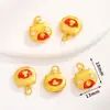 Novo Estilo Chinês Banhado a Cobre Ouro Real Contas de Gota de Óleo Espaçador Pingente Geométrico Dourado Antigo Pulseira Charme Acessórios de Joias DIY