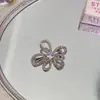 Presilha de Cabelo Flor de Diamante Cintilante para Mulheres, Exquisite Presilha Lateral para Franja, Presilha Bico de Pato com Strass, Acessório de Cabelo Doce e Elegante Estilo Ins
