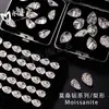 Yongjia Piedra Preciosa Color D Forma de Pera Moissanita Circonita Diamante Suelto Accesorio de Joyería Moissanita Piedra Preciosa Artificial
