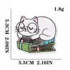 Jiu Shao Lindo Gato de Dibujos Animados Bordado Parches de Tela Accesorios de Ropa Parches de Animales Insignia de Bordado a Computadora Pegatinas de Bordado para Bebé