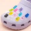 Accesorios para Zapatos Croc, Xiaohongshu Color Gelatina Transparente Oso Colorido Acrílico Charms para Zapatos de Jardín, Decoraciones para Zapatos, Hebillas para Zapatos