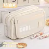 Estuche de gran capacidad, elegante, para niños, caja de papelería, bolsa de papelería, estuche multicapa de estilo ins simple, artículos escolares