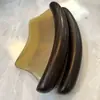 Tabla Gua Sha con Forma de Cuerno de Sándalo Morado para Belleza Facial, Uso en Casa, Tabla de Madera Maciza para Lifting Facial y Raspado Corporal para Hombros, Cuello y Espalda