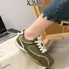 Cordones de Cuero Genuino Hacen que los Pies Parezcan Más Pequeños Zapatos Forrest Gump Zapatos de Mujer 2026 Otoño Nueva Llegada Estilo Retro Zapatos de Entrenamiento Alemanes Zapatos Deportivos Casuales