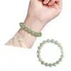 Pulsera Simple de Carne de Uva de Jade Hetian de Xinjiang Natural para Mujeres Pulsera de Perlas Redondas de Agua Clara de Jade Perlas Transparentes de Hielo de Gama Alta
