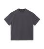 Camiseta sin mangas de peso pesado 260g estilo europeo y americano, vintage, parcialmente desgastada, manga corta, algodón puro, lavada, hombros caídos, talla grande, cuello redondo