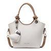 Bolso Coreano de Textura de Alta Gama para Mujer 2025 Primavera Nuevo Bolso de Mano Moderno Versátil para Viaje Bolso Tipo Cubo Bolso Cruzado