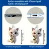 Tapón de Polvo Plano para Teléfono de Acrílico de Gato con Flores, Nueva Decoración Colgante de Dibujos Animados Transfronteriza para Coche, Accesorio de Interior de Coche Auto-Diseñado