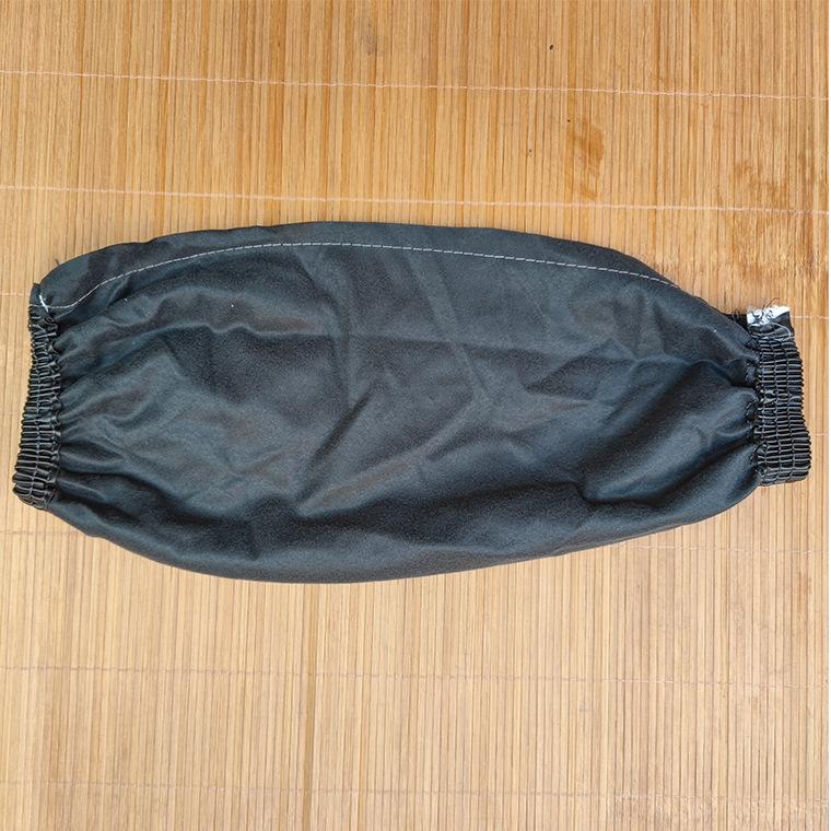 01255#黑色pu皮革套袖★袖口3+2线39cm_26.j