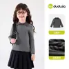 Suéter Feminino Dudu, Blusa Estilosa de Outono para Bebês Meninas, Roupa de Baixo para Outono e Inverno para Bebês, Nova Roupa Infantil