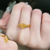 Anel Vietnam Shajin Solto Feminino Elegante Ouro Rosa Moeda Trevo da Sorte Anel Anel Joias Atacado