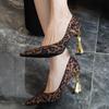 Tacones Rojos Borgoña de Comercio Exterior de Moda para Mujer, Punta Fina Boca Baja Modelo Sexy Tacones Altos Zapatos de Salón para Mujer