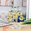 Árbol de manzana de cristal, joyería creativa para el hogar, adornos decorativos para sala de estar, pasillo, mueble de TV, vitrina para vinos, manualidades, decoraciones.