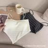 Nuevo Chaleco Dulce Sling Diseño Irregular Deseo Puro Sin Tirantes Espalda Hermosa Envuelto Pecho con Almohadilla en el Pecho Ropa Interior Camiseta Base