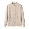 Ropa de Moda para Mamá: Nuevo Cárdigan Abrigo de Punto Otoño-Invierno para Mujeres de Mediana Edad y Mayores, Tejido de Punto con Cuello Redondo, Transfronterizo