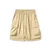 Shorts de Trabalho Moda Jovem Verão 2025 Verão Calças Finas de Perna Reta Cinco Pontos