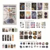 Paquete de Materiales Retro Momo Transfronterizo Serie de Colección de Espécimenes Diario Vintage Material para Manualidades Base de Decoración 83 Piezas 6 Estilos