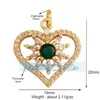 P04 L49B Accesorios para joyería DIY AMOR AMOR corazón circón rojo aceite goteando alas de cupido