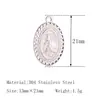 Joyería Europea y Americana Retro Forma Ovalada Cabeza Humana Acero Inoxidable Accesorios para Joyería DIY Collar Hecho a Mano Colgante Pequeño