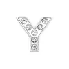Miçangas de Letra Full Diamond em Liga, Joias de Letra com Strass, Pulseira Personalizada DIY, Chaveiro, Acessórios Finos para Joias de Tira