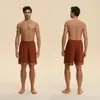 Yaoting Cruzamento Outono Novo Cetim Camisola Masculina Cor Lisa Ásia Central Luxo Roupa de Casa Roupão 3993+3994