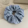 Goma para el pelo tipo scrunchie de lunares, versátil y simple, de tela para principios de otoño estilo coreano, elegante y suave, para coleta estilo casual para mujeres