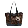 Bolso de Hombro Estilo Perezoso con Estampado de Leopardo Retro al por Mayor para Mujer Nuevo Estilo Estilo Coreano Bolso Tote para el Brazo para el Trabajo