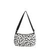 Bolsa de Ombro Nova Feminina Transfronteiriça Estampada com Letras de Alto Valor em Veludo para Axila Leve de Grande Capacidade Bolsa Transversal