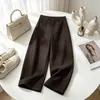 Pantalones anchos de algodón ultrasuave antiarrugas para mujer, nuevo estilo primavera y otoño 2026, tiro alto, adelgazantes, con caída, holgados, pantalones casuales de traje