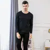 Traje de ropa interior térmica de terciopelo dorado para hombre con forro polar engrosado a prueba de frío ropa de otoño para parejas pantalones largos ropa cálida para mujer talla grande