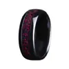 Moda Popular Transfronteiriça Elegante Anel de Aço Inoxidável com Ponto Vermelho Joias Atacado 8mm Patch de Ponto Vermelho